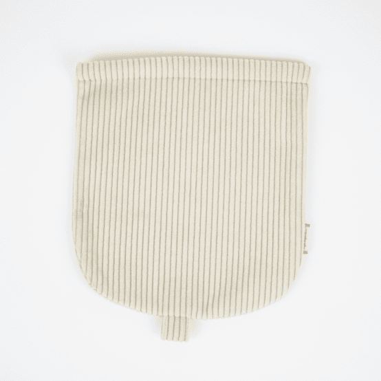 Flap of small shoulder bag white large corduroy
