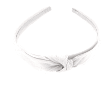 bow headband white