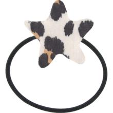 Pony-tail elastic hair star leopard