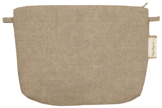 Coton clutch bag golden linen