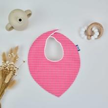 bandana bib neon pink gingham