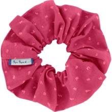 Scrunchie plumetis rose fuchsia