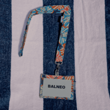 Badge Holder anémones rayées