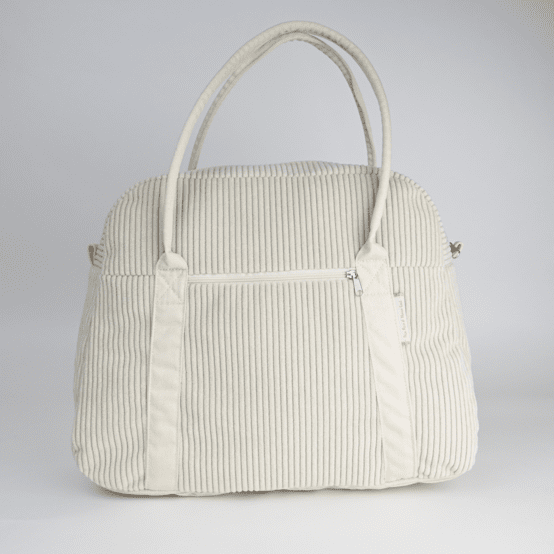Bowling bag  white large corduroy