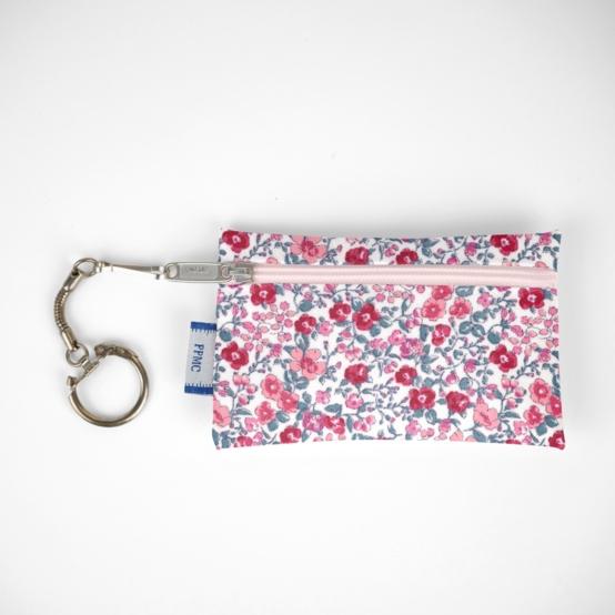 Keyring  wallet rose grenadine