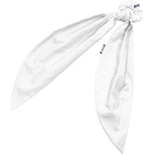 Long tail scrunchie white lurex gauze