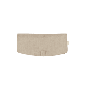Flap of shoulder bag golden linen