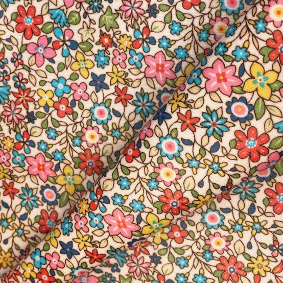 Coated fabric mille et une fleurs