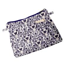 Mini Pleated clutch bag scandinavia bleu