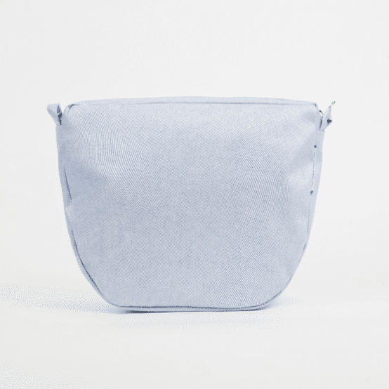 Base small bag without shoulder strap iridescent denim