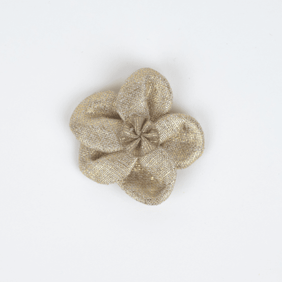 Mini Flower petal hair slide  glitter linen