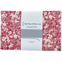 1 m fabric coupon ex2341 floral foliage burgundy