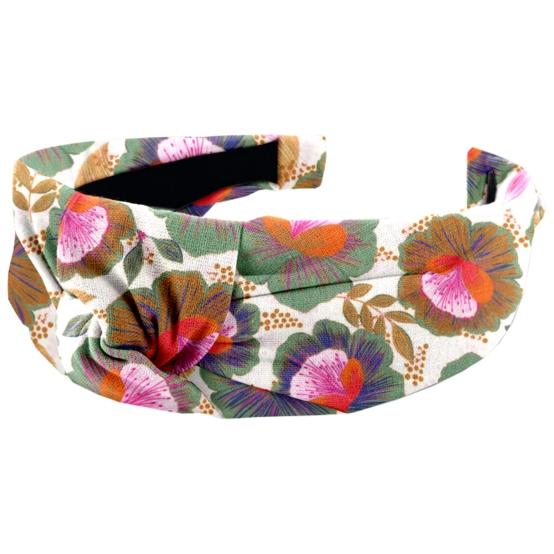 Large Crossed Headband fleur de thé