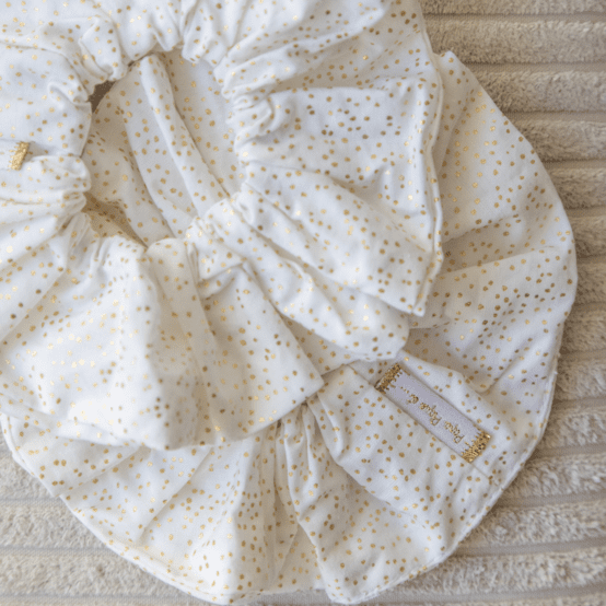 Scrunchie white sequined