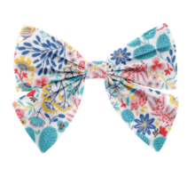 Bow tie hair slide champêtre bleuté