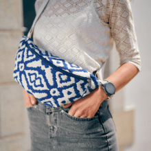 Banana bag jacquard bleu