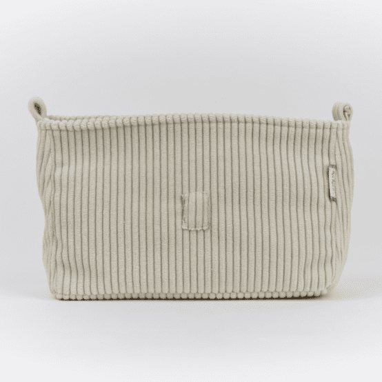 Base of shoulder bag white large corduroy