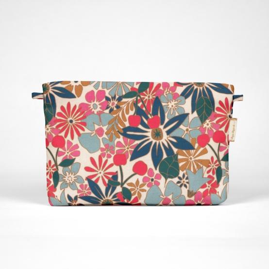 Coton clutch bag cerise en fleur