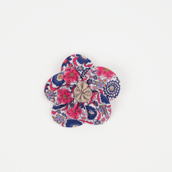 Flower petal hair slide small  ex2543 lavandula fuchsia