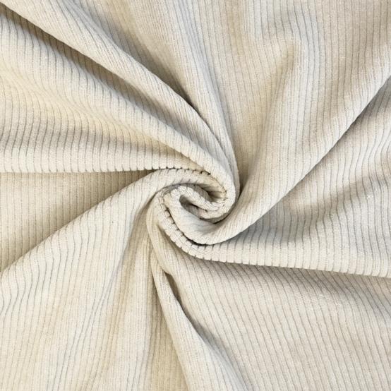 Velvet fabrics velours côtelé crème
