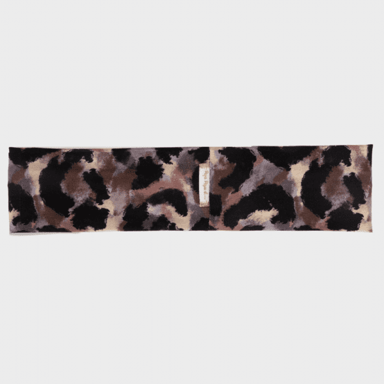 Stretch jersey headband  watercolor leopard