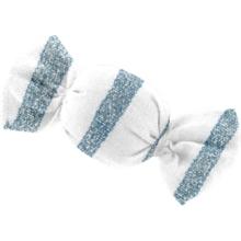 Mini sweet hairslide striped blue gray glitter