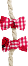 Small bows hair clips ladybird gingham