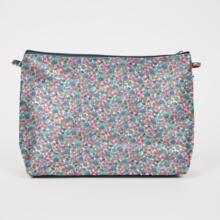Cosmetic bag with flap pastel fleuri