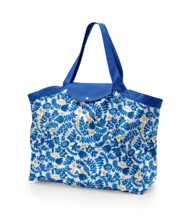 Tote bag with a zip passion bleue
