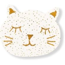 Meow hair slide white sequined