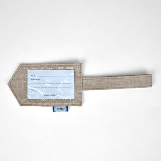 Luggage Tag silver linen