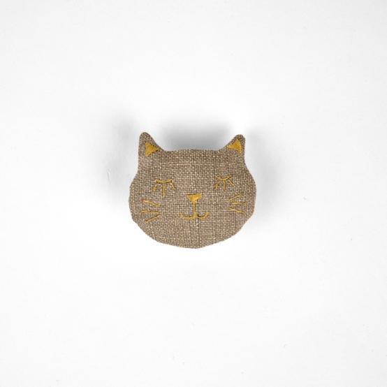 Meow hair slide copper linen