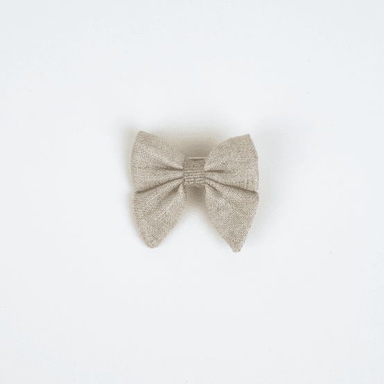 Mini bow tie clip  glitter linen