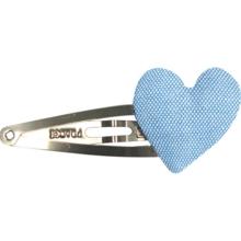 Heart hair-clips oxford blue