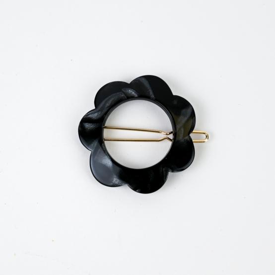  Small Flower Hair Clip pearl black