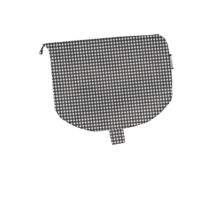 Flap of small shoulder bag vichy noir