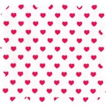 Cotton fabric ex2222 red hearts