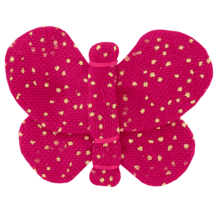 Butterfly hair clip fuchsia pailleté