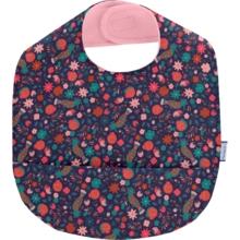 Coated fabric bib huppette fleurie