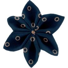 Star flower hairslide bulle bronze marine