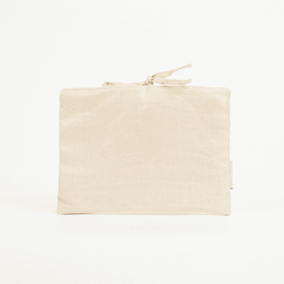 Paperback book pouch golden linen