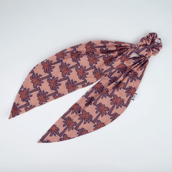 Long tail scrunchie palmeraie