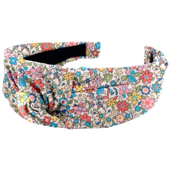 Large Crossed Headband mille et une fleurs