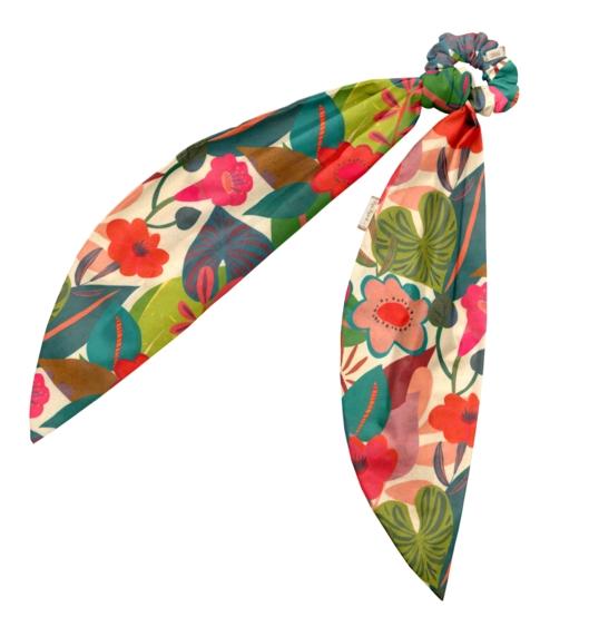 Long tail scrunchie fleurs des iles