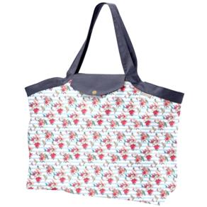 Tote bag with a zip horizons fleuris