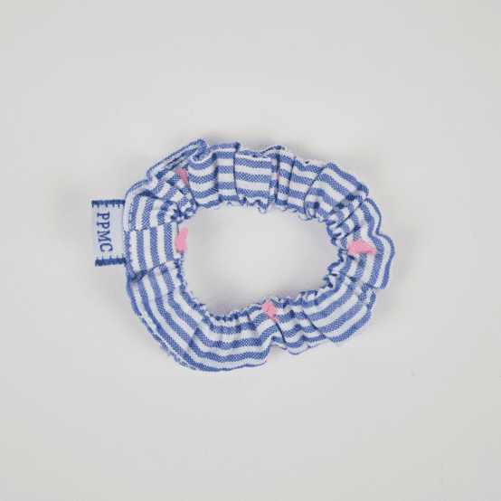 Mini Scrunchie multicolored stripped swiss dots