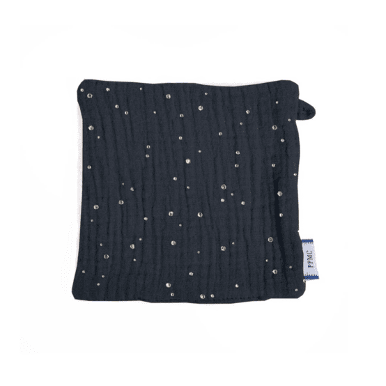 Makeup Remover cotton gaze pois or marine