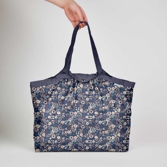 Pleated tote bag - Medium size parade royale