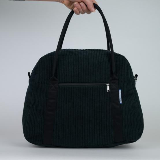 Bowling bag  black large corduroy
