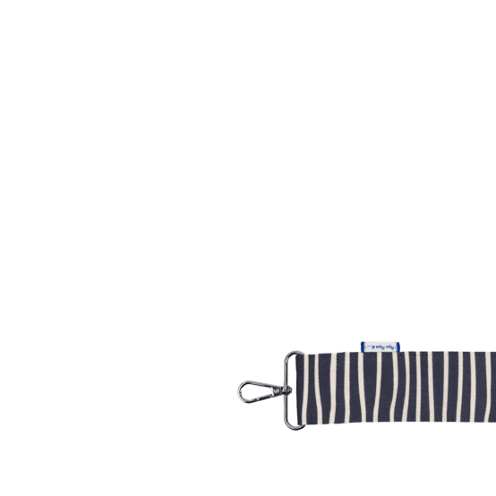Wide shoulder strap striped  ivory navy